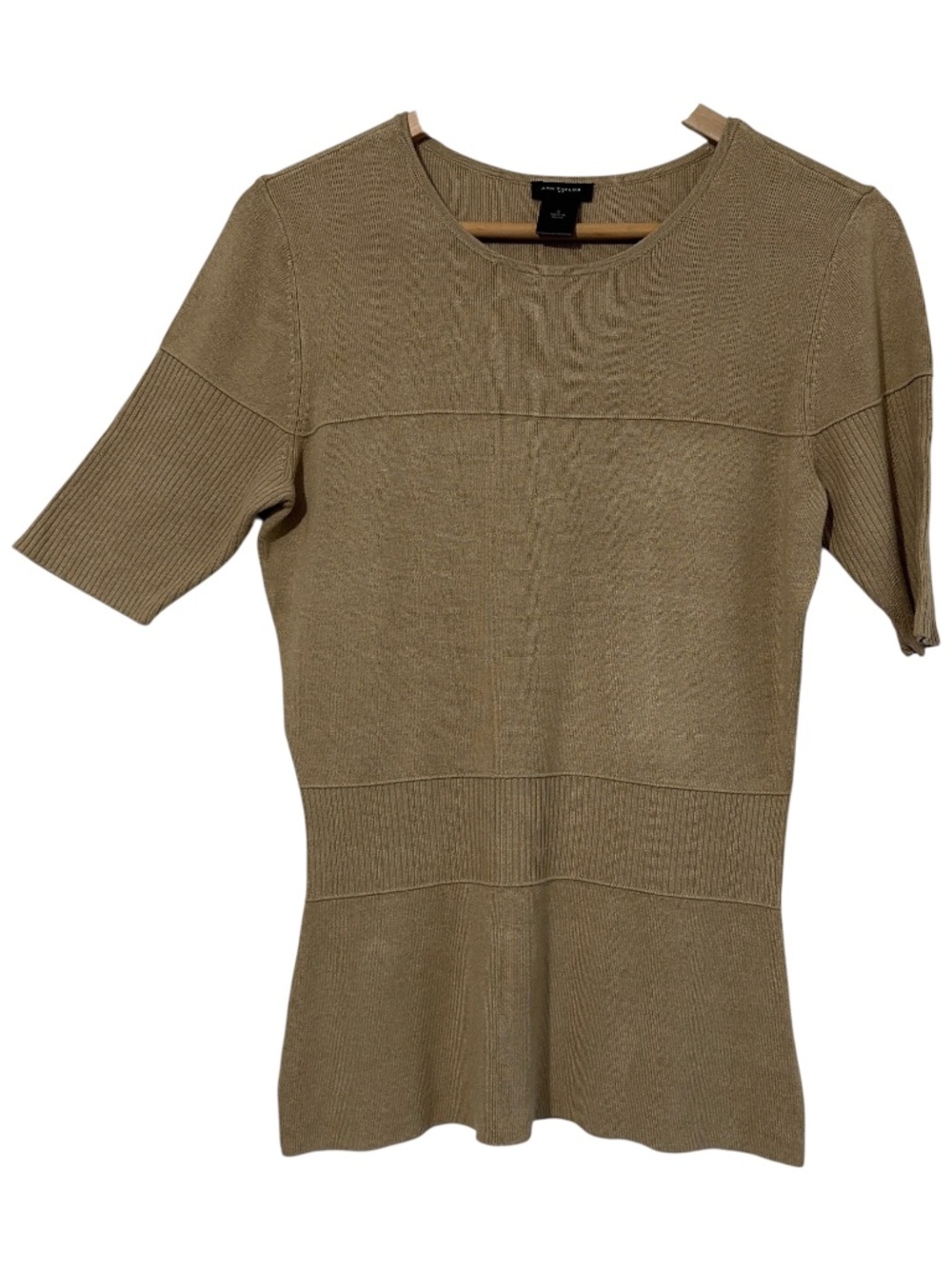 Ann Taylor Knit Top Womens Size S Short Sleeve Autumn Casual